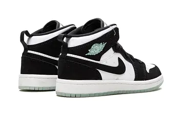 Nike Air Jordan 1 Mid White Black Teal Tint - 4