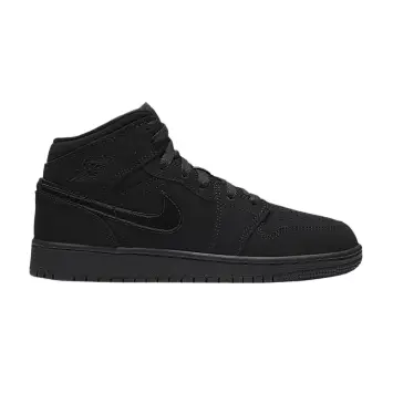 Air Jordan 1 Mid GS Triple Black - 1