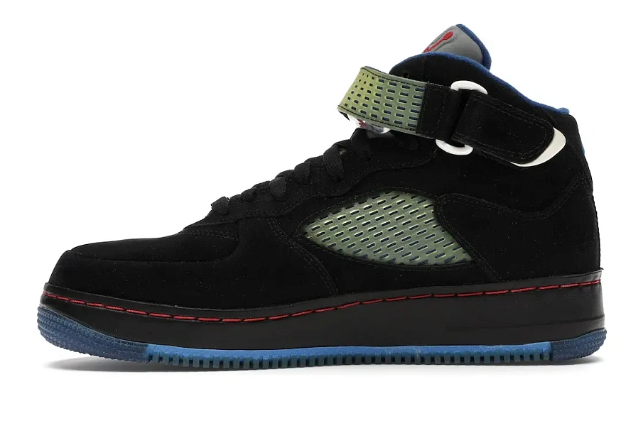 Фото № 3 с приближением к товару «‎Jordan AJF 5 Black Blue Ribbon Varsity Red»
