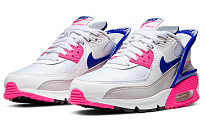 Фото № 3 с приближением к товару «‎Nike Air Max 90 FlyEase (GS) WhiteBluePink»