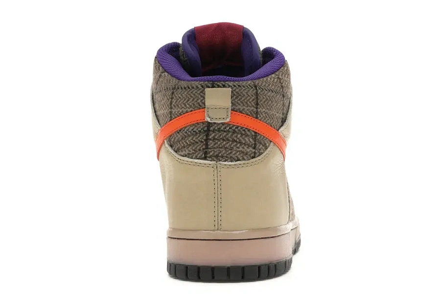 Фото № 4 с приближением к товару «‎Nike Dunk High Premium Tweed Orange Blaze»