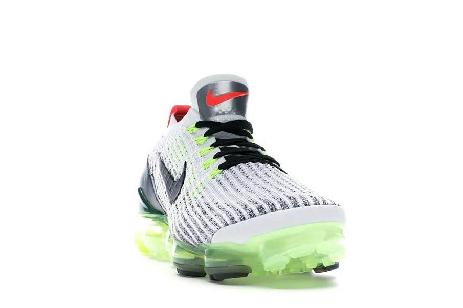 Фото № 3 с приближением к товару «‎Nike Air VaporMax Flyknit 3 White Black Volt Bright Crimson»
