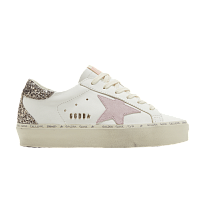 Фото № 1 с приближением к товару «‎Golden Goose Women's Hi Star White Antique Pink Glitter»