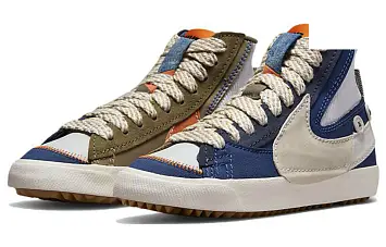 Nike Blazer Mid '77 Jumbo Skate Shoes GrayBlue - 4