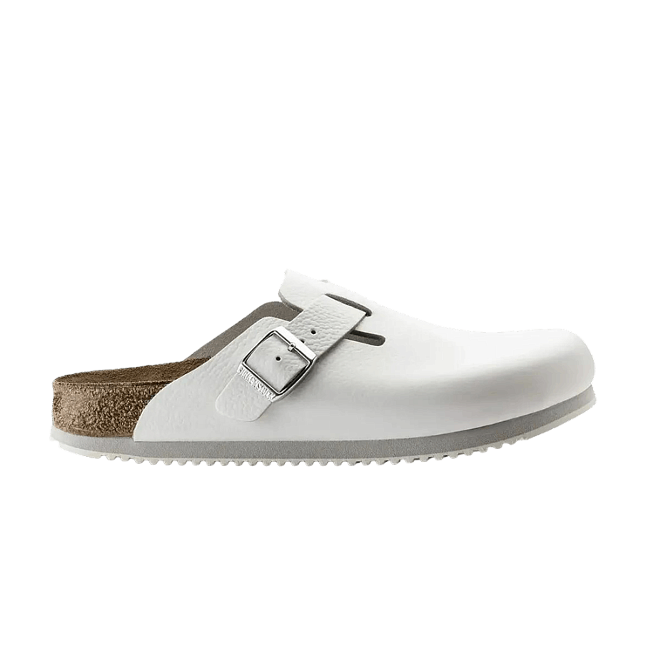 Фото № 1 с приближением к товару «‎Birkenstock Boston Soft Footbed Sandal White»
