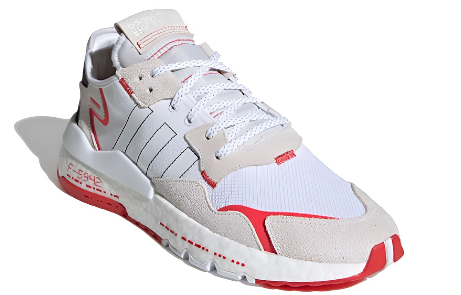 Фото № 3 с приближением к товару «‎ adidas originals Nite Jogger Sports Casual Shoes WhiteGreyRed»