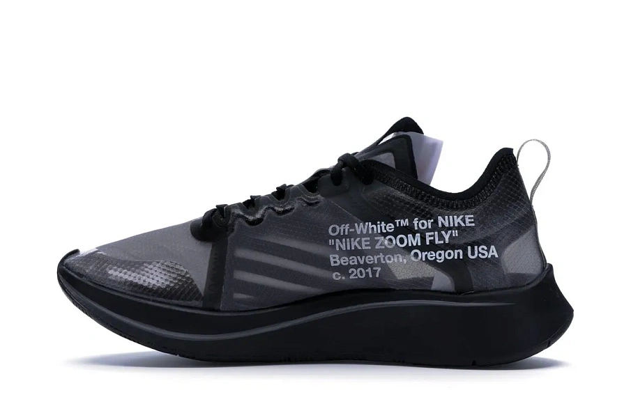 Фото № 5 с приближением к товару «‎Nike Zoom Fly Off-White Black Silver»