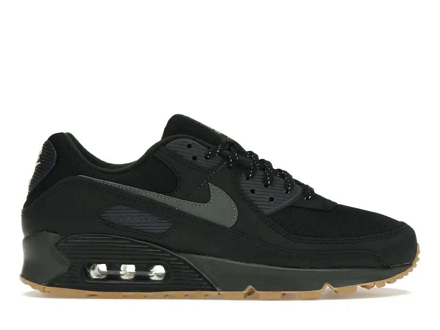 Фото № 1 с приближением к товару «‎Nike Air Max 90 Black Smoke Grey Gum Reflective»