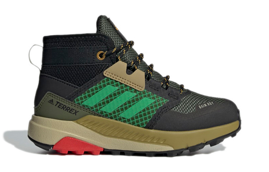 Фото № 2 с приближением к товару «‎adidas Terrex Trailmaker Mid Rain.Rdy K Shoes BlackGreen»