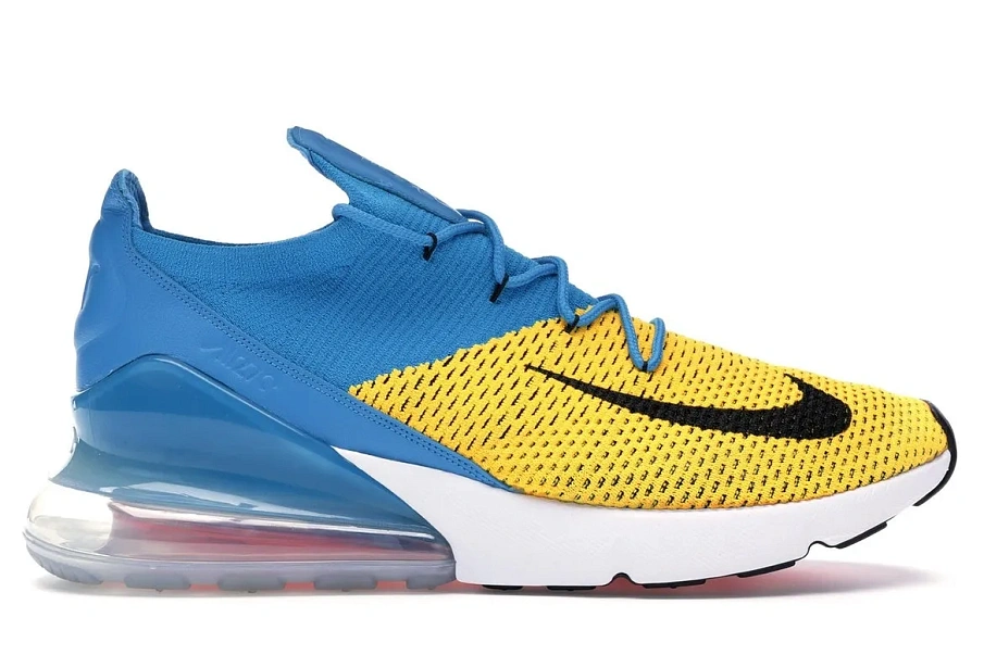 Фото № 1 с приближением к товару «‎Nike Air Max 270 Flyknit Laser Orange Blue Orbit»