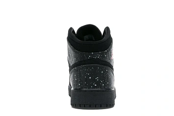 Jordan 1 Mid Black Rush Pink White Splatter (555112-001) - 4