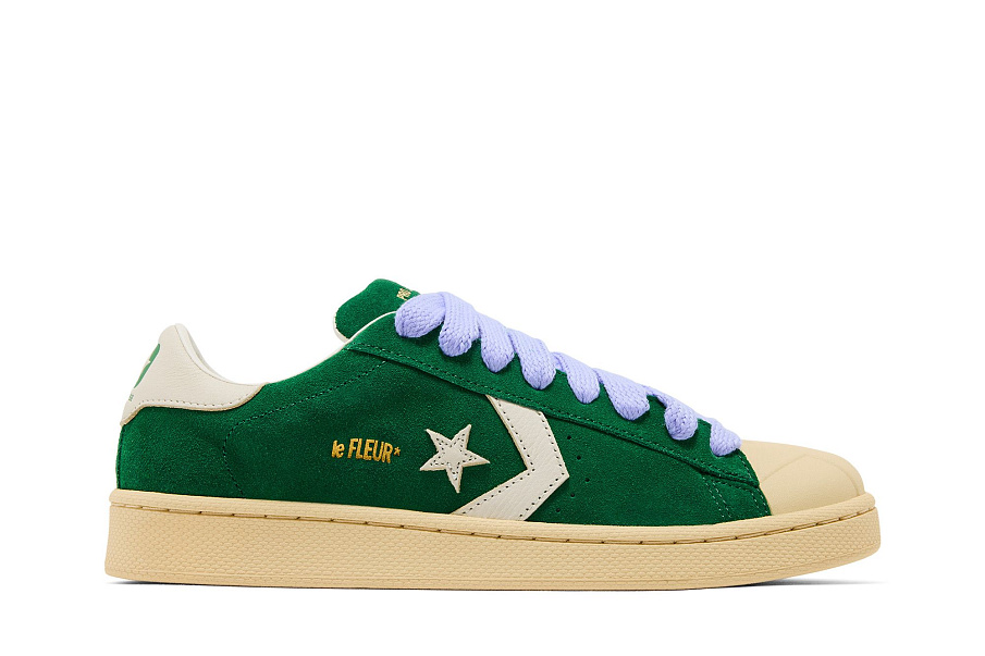 Фото № 2 с приближением к товару «‎Tyler, The Creator GOLF le FLEUR x Converse 1908 Pro Leather Amazon Banana Crepe Lavender»