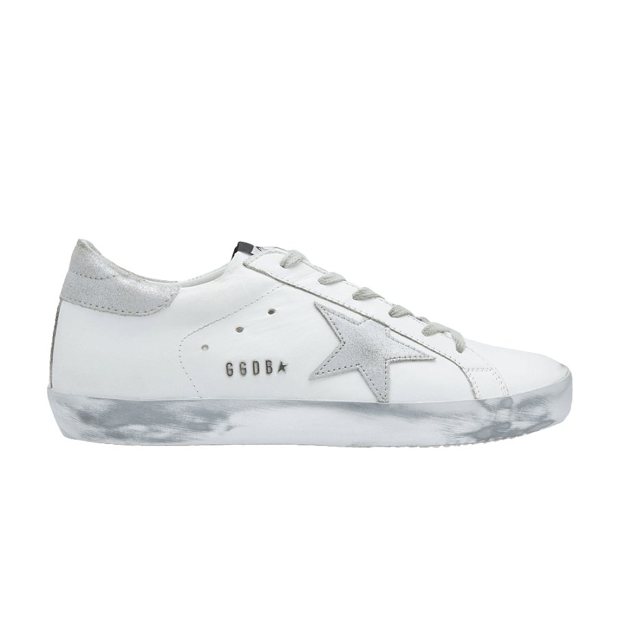 Фото № 1 с приближением к товару «‎Golden Goose Women's Superstar White Silver Sparkle (GCOWS590-E36)»