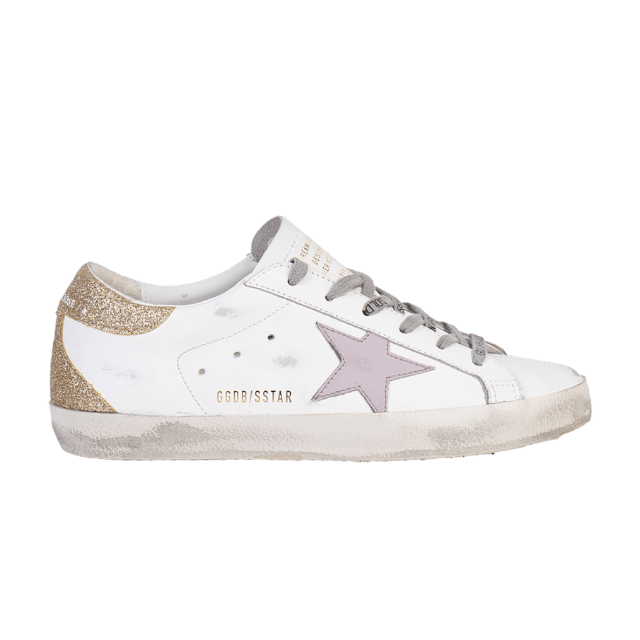 Фото № 1 с приближением к товару «‎Golden Goose Women's Superstar White Lilac Platinum»