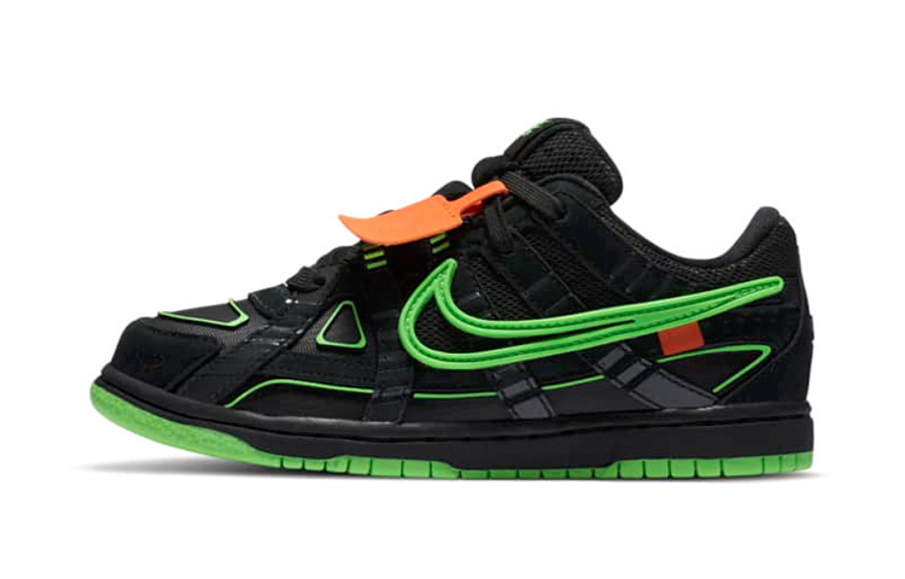 Фото № 1 с приближением к товару «‎BPOff-White x Nike Air Rubber Dunk "Green Strike" BlackGreen»