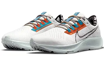 Nike Air Zoom Pegasus 38 Sneakers WhiteBrownBlue - 4