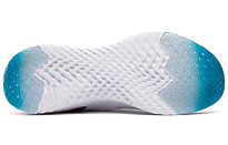 Фото № 4 с приближением к товару «‎Nike Epic React Flyknit White Racer Blue Pink Blast (W) WhiteRacer BluePink Blast»
