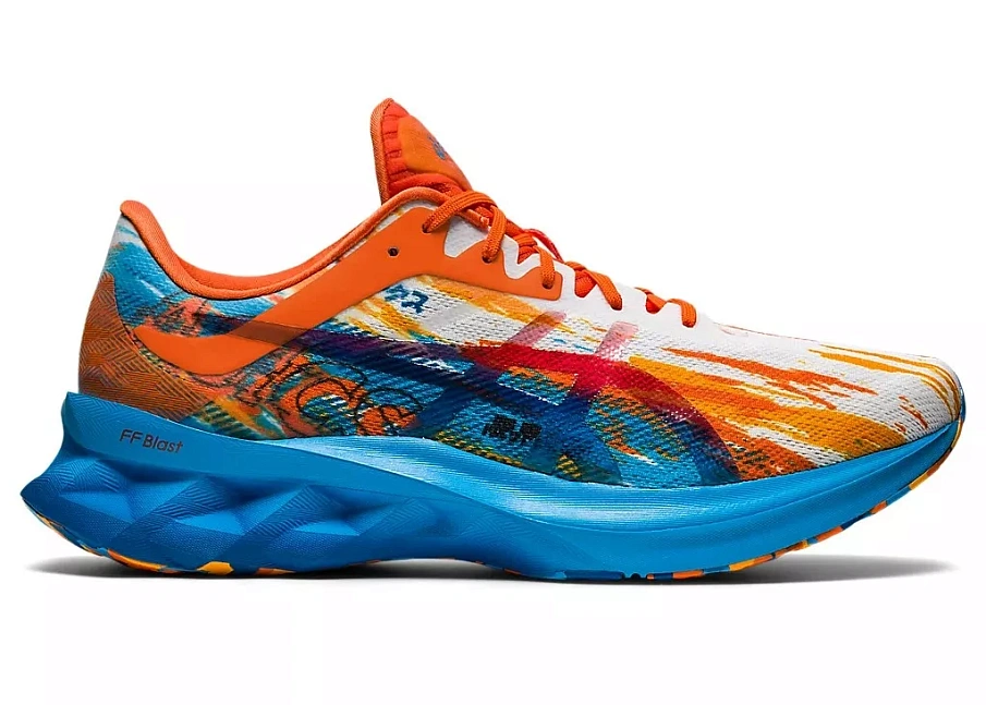 Фото № 1 с приближением к товару «‎ASICS Novablast Digital Aqua Marigold Orange»