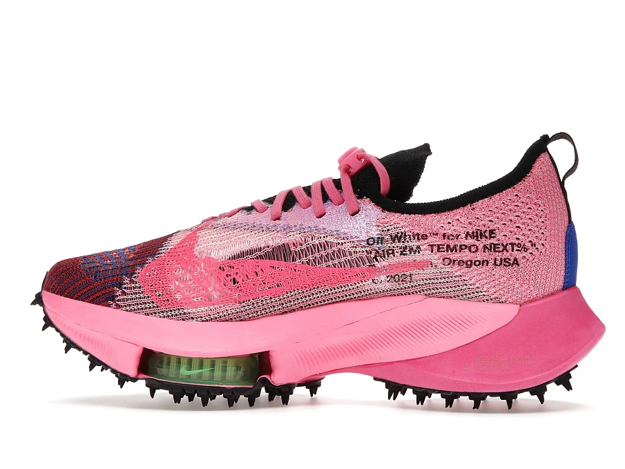 Фото № 5 с приближением к товару «‎Nike Air Zoom Tempo Next% Flyknit Off-White Racer Blue Pink Glow»