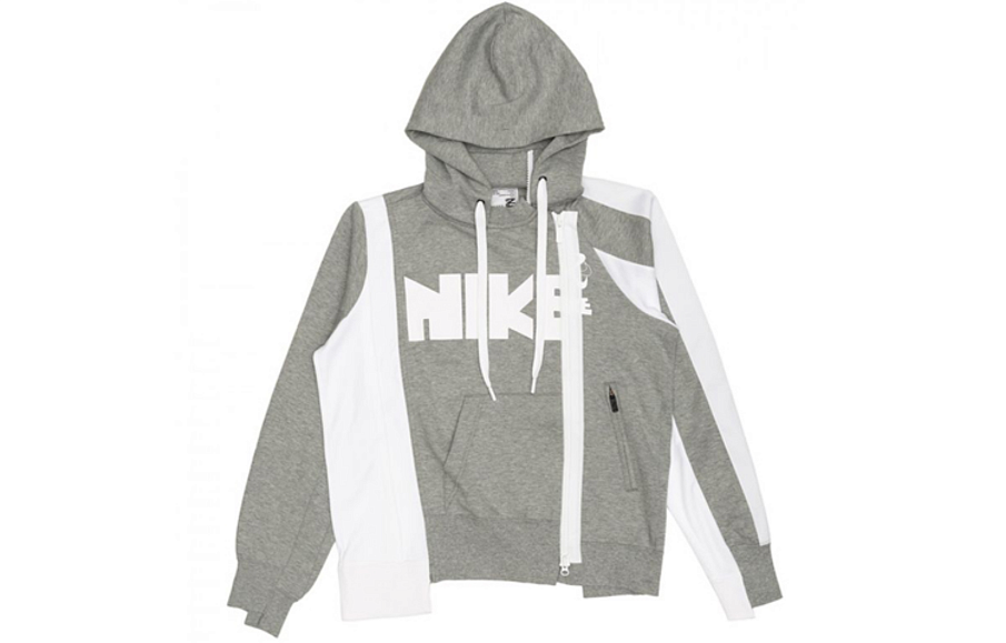 Фото № 1 с приближением к товару «‎Nike x Sacai Double-Zip Hoodie Sweatshirt For Women Grey»