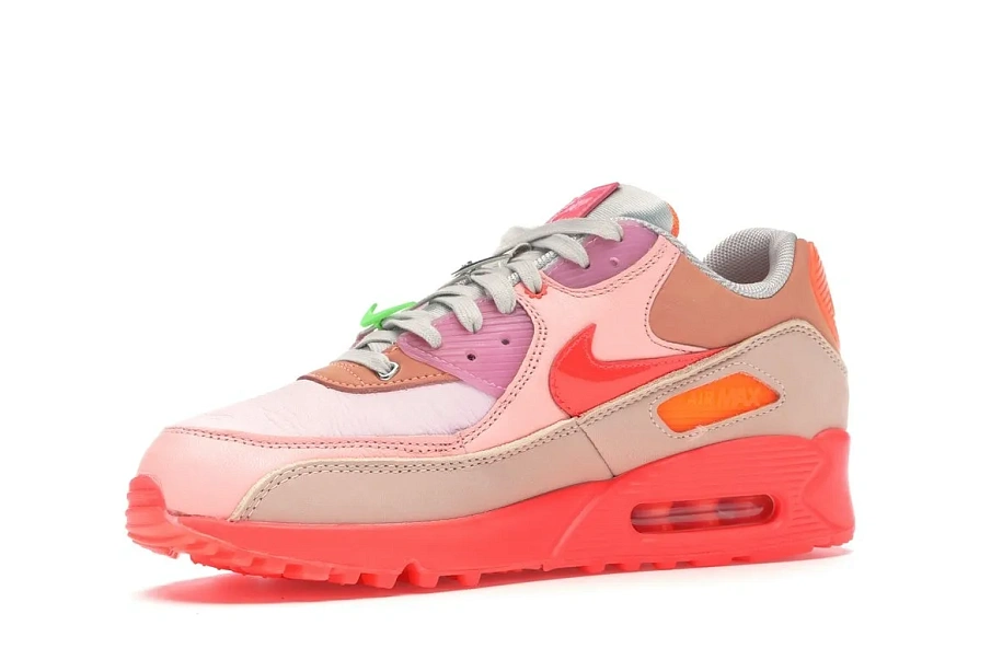 Фото № 3 с приближением к товару «‎Nike Air Max 90 PRM Platinum Crimson/Bright Purple »