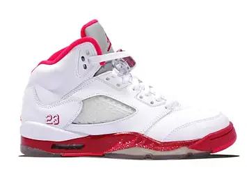 Jordan 5 Retro White Scarlet Fire 