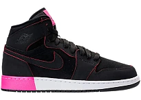 Фото № 1 с приближением к товару «‎Jordan 1 Retro High Black Hyper Pink White »