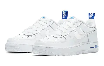 Nike Air Force 1 '07 Lv8 (Gs) Skate Shoes WhiteBlue - 4