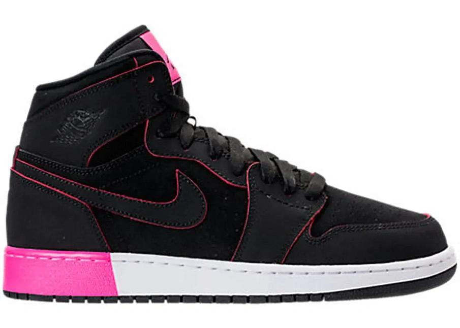 Фото № 1 с приближением к товару «‎Jordan 1 Retro High Black Hyper Pink White »