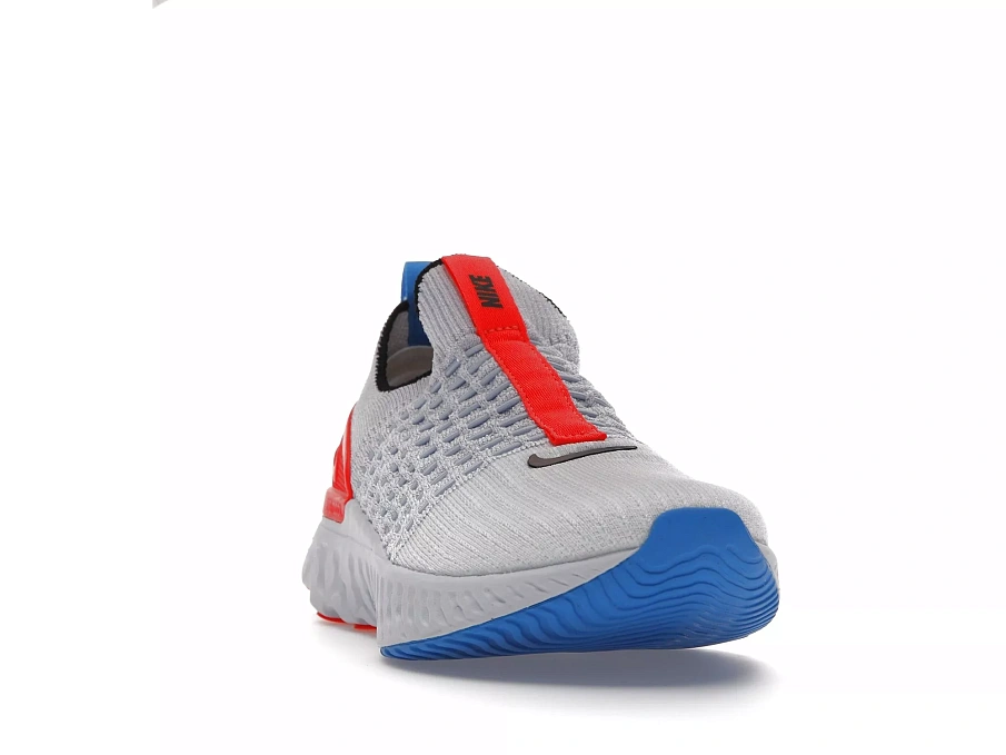 Фото № 2 с приближением к товару «‎Nike React Phantom Run Flyknit 2 Football Grey Bright Crimson »