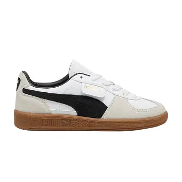 Puma Palermo Leather Big Kid White Black Gum - 1