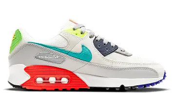 Nike Air Max 90 EOI Wmns Shoes WhiteBlueRed - 2