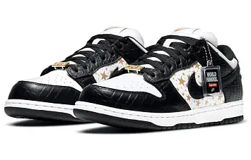 Supreme x Nike SB Dunk Low WhiteGoldBlack - 3
