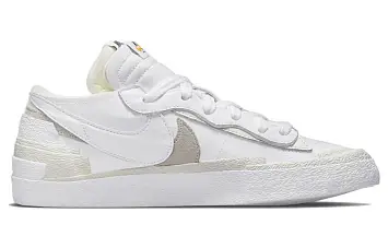 sacai x Nike Blazer low Skate shoes White Patent Leather - 3