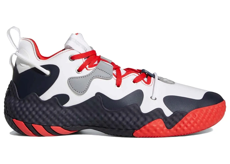 Фото № 1 с приближением к товару «‎adidas Harden Vol. 6 White Vivid Red»