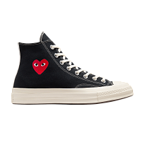 Фото № 1 с приближением к товару «‎Comme des Garçons PLAY x Converse Chuck 70 High Single Heart - Black»