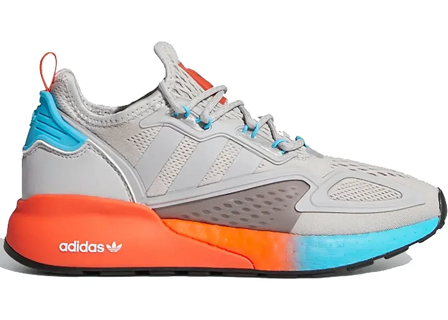 Фото № 1 с приближением к товару «‎adidas ZX 2K Boost Grey Two Signal Cyan »