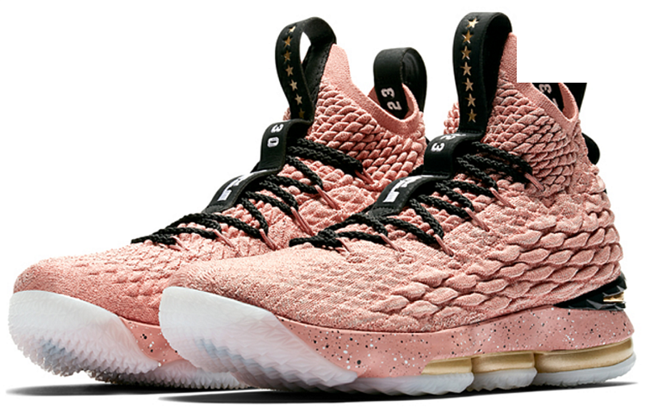 Фото № 3 с приближением к товару «‎ Nike Lebron 15 Basketball shoes Rust PinkMetallic GoldBlack»