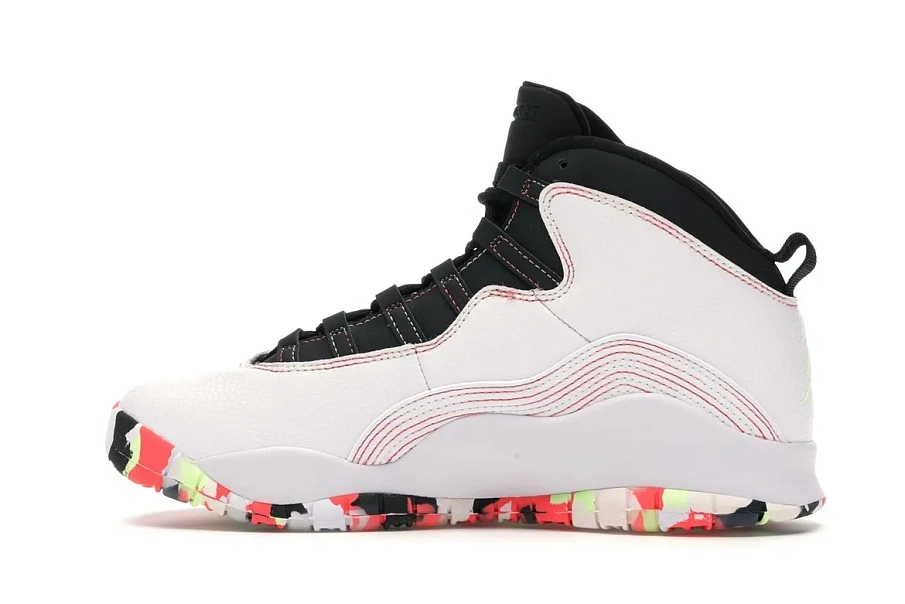 Фото № 5 с приближением к товару «‎Jordan 10 Retro White Barely Volt Ember Glow »