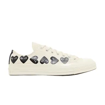 Comme des Garçons PLAY x Converse Chuck 70 Low Multi Heart - Milk Black - 1