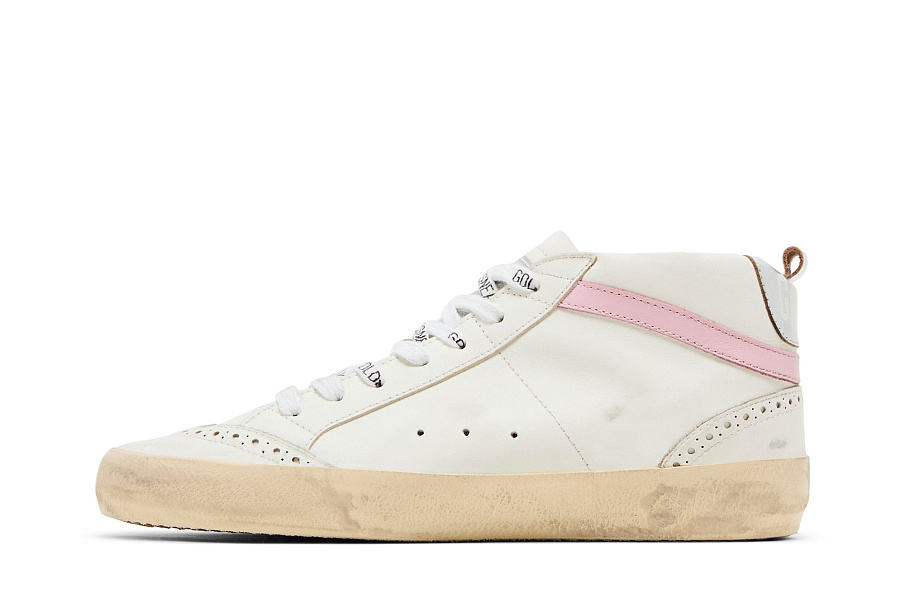 Фото № 4 с приближением к товару «‎Golden Goose Women's Mid Star White Silver Pink»