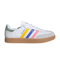 Фото № 1 с приближением к товару «‎adidas Velosamba Leather White Cobalt Blue Bliss Pink (IH5215)»