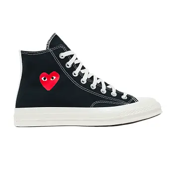 Comme des Garçons PLAY x Converse Chuck 70 High Small Red Heart - Black - 1