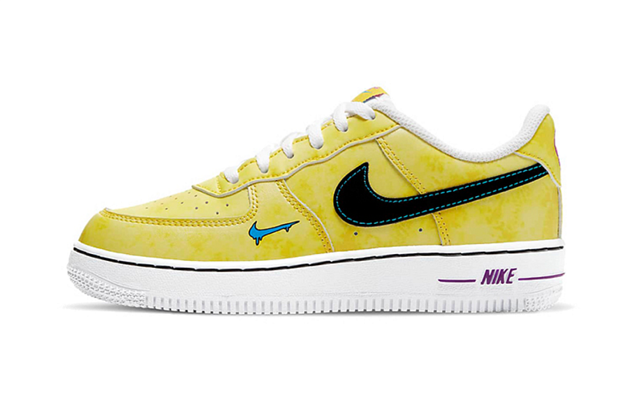 Фото № 1 с приближением к товару «‎"(BP) Nike Force 1 LV8 3 Peace Love and Basketball WhiteYellowBlue"»