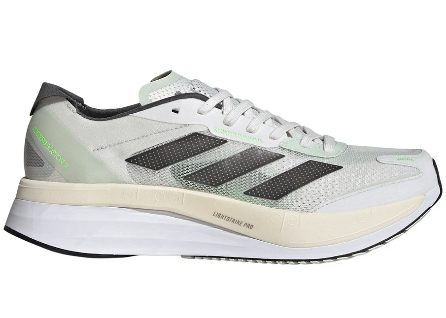 Фото № 1 с приближением к товару «‎adidas Adizero Boston 11 Crystal White Linen Green»