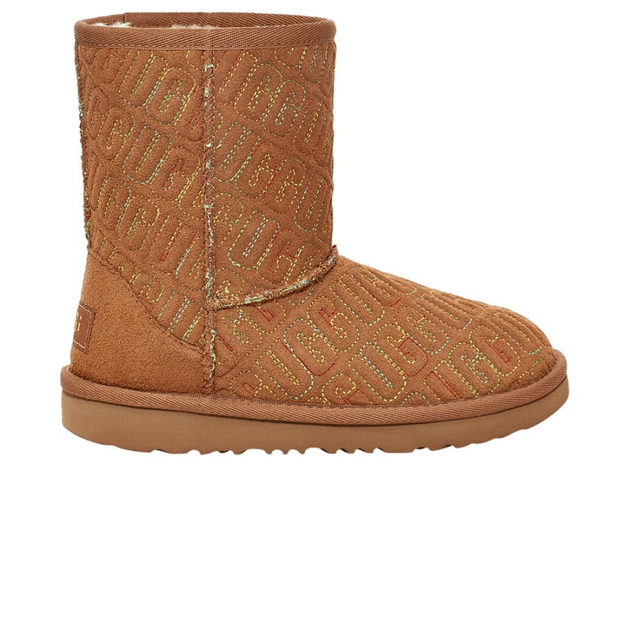 Фото № 1 с приближением к товару «‎UGG Classic II Boot Kids Graphic Stitch - Chestnut»
