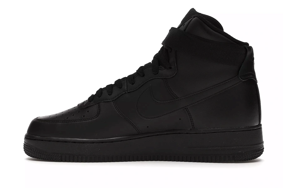 Фото № 6 с приближением к товару «‎Nike Air Force 1 High Triple Black (2017/2020)»
