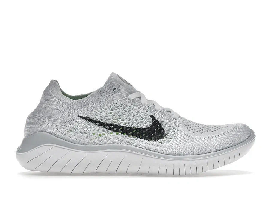 Фото № 1 с приближением к товару «‎Nike Free RN Flyknit 2018 White Pure Platinum »