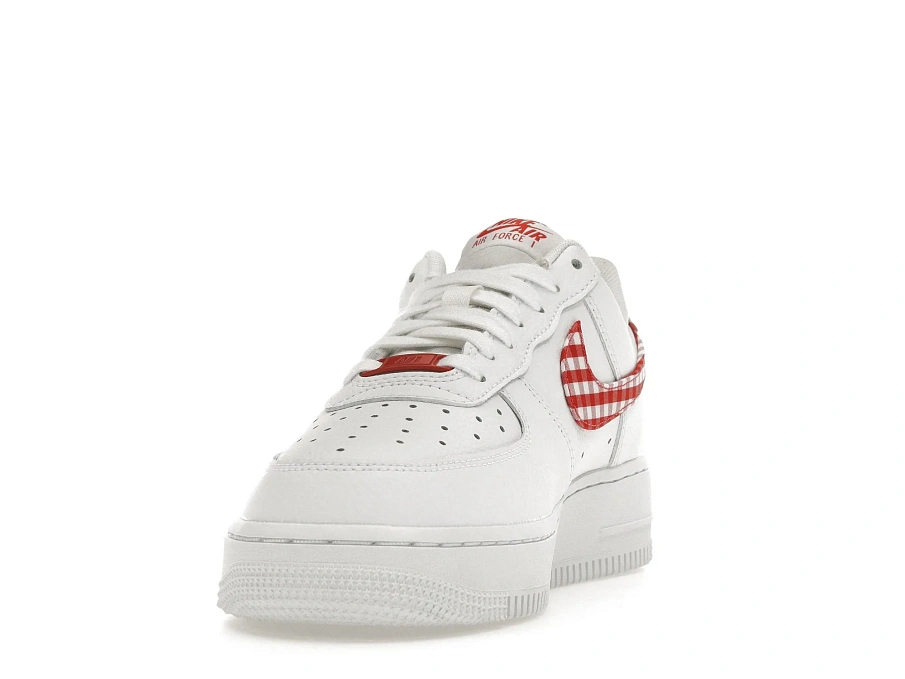 Фото № 3 с приближением к товару «‎Nike Air Force 1 Low 07 Essential White Mystic Red Gingham »
