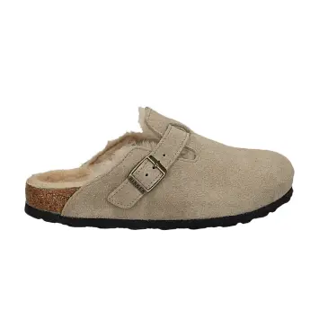Birkenstock Women's Boston Shearling Suede Taupe - 1